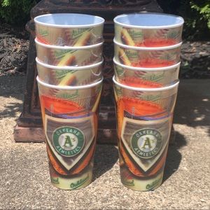🆕 OAKLAND A’s MLB Spirit Cups 3-D Holographic set of 8 Sealed